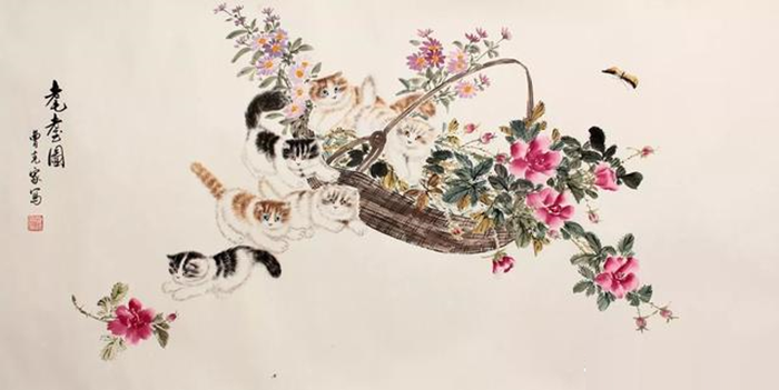 工笔画之‌丝毛法